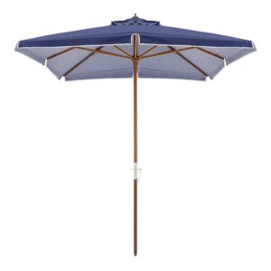 Ombrelone Sardenha de Haste Central Premium Quadrado Bagum Madeira 2,05m x 2,05m. Cobertura em Bagum FPS 100